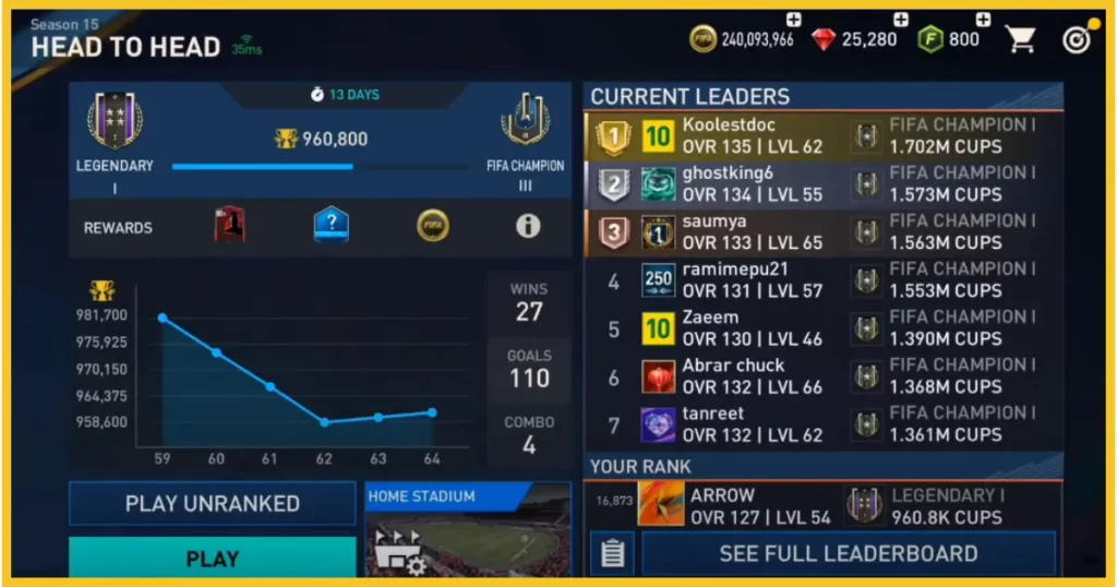 H2H mode in Division Rivals