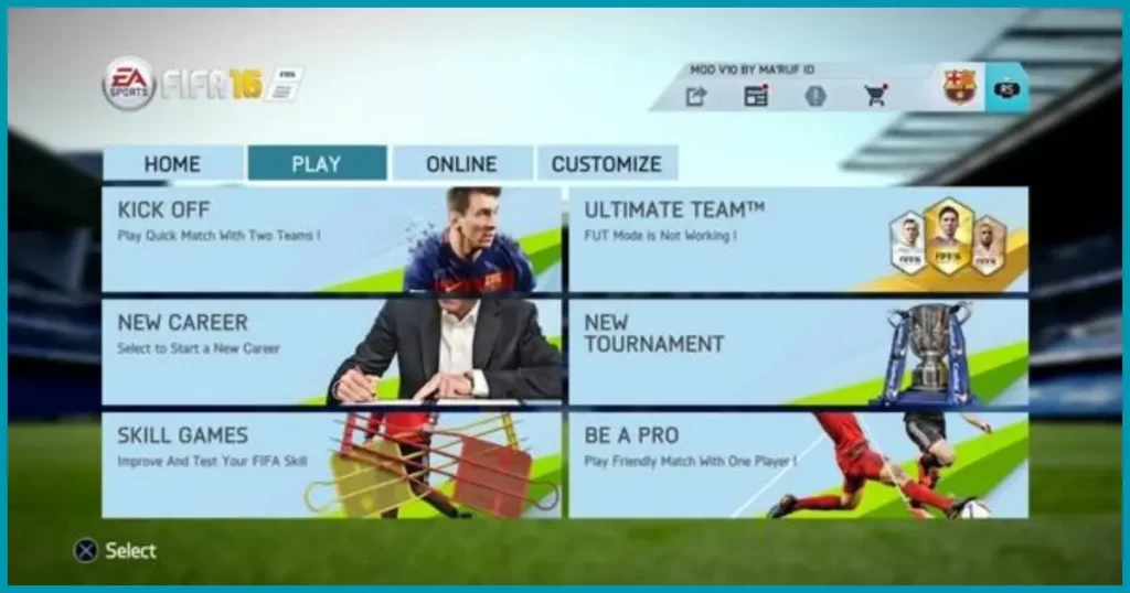 Features in FIFA 16 Mobile APK